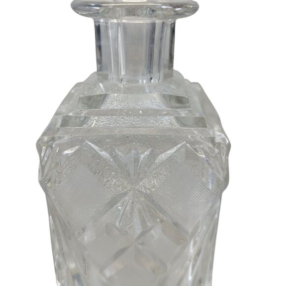 Vintage Leaded Crystal Decanters‎ With Golf Ball Stopper 6.5" x 2" Set Of 2 - Picture 4 of 11